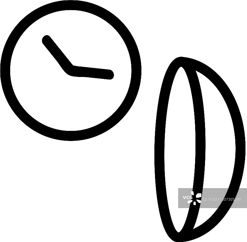 隐形眼镜使用时间图标轮廓图片素材