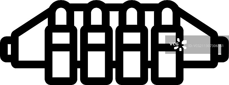 彩弹玩家腰带轮廓图标图片素材