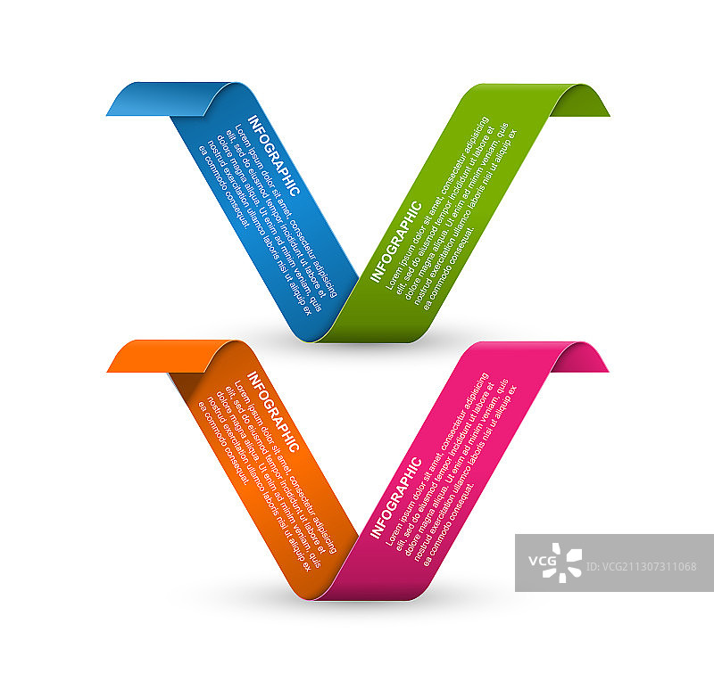 缎带信息图表模板图片素材