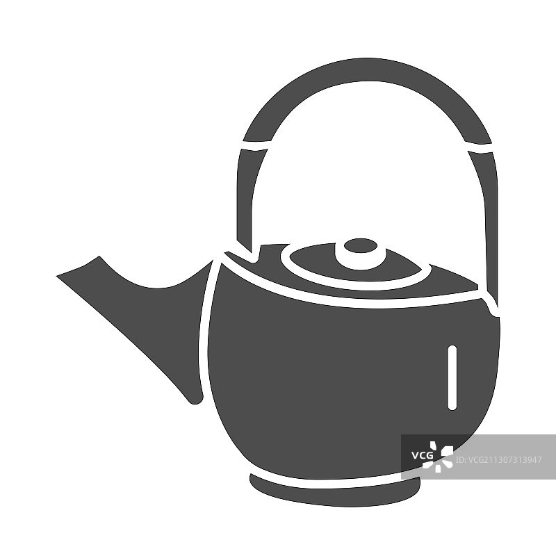 中国茶道陶瓷茶壶实体图标图片素材
