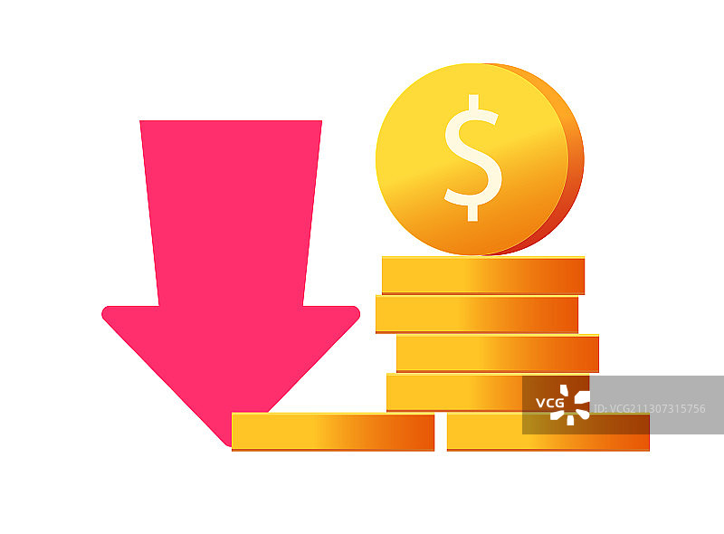 亏损收入和成本财务图片素材