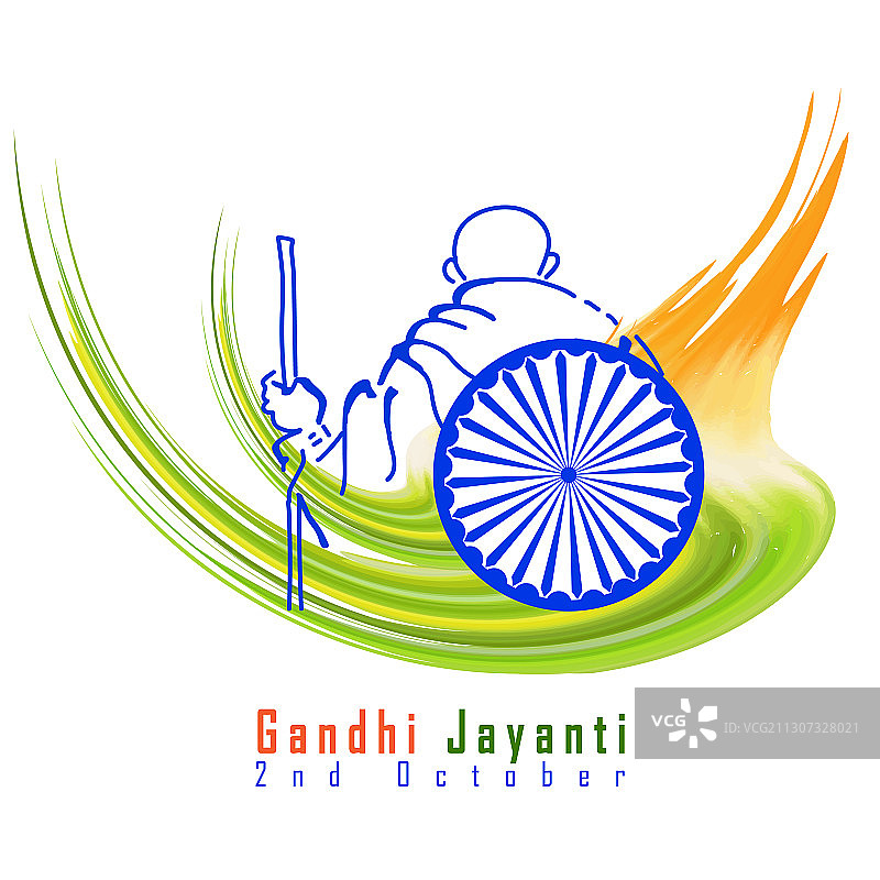 印度6月12日甘地诞辰背景图片素材