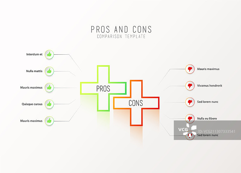 优缺点对比简约模板图片素材