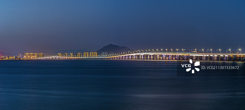 中国福建省厦门集美大桥夜景图片素材