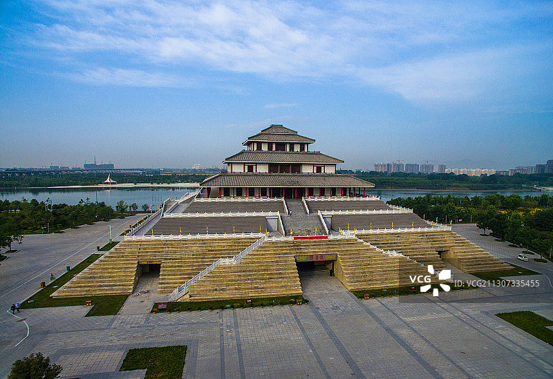 航拍商朝鹿台阁图片素材