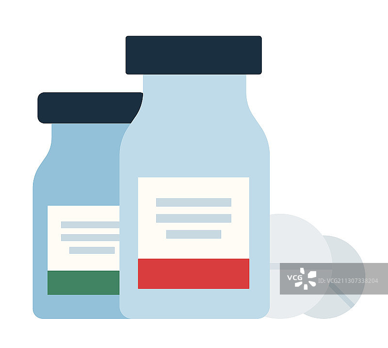 带标签和药丸的药用瓶图片素材