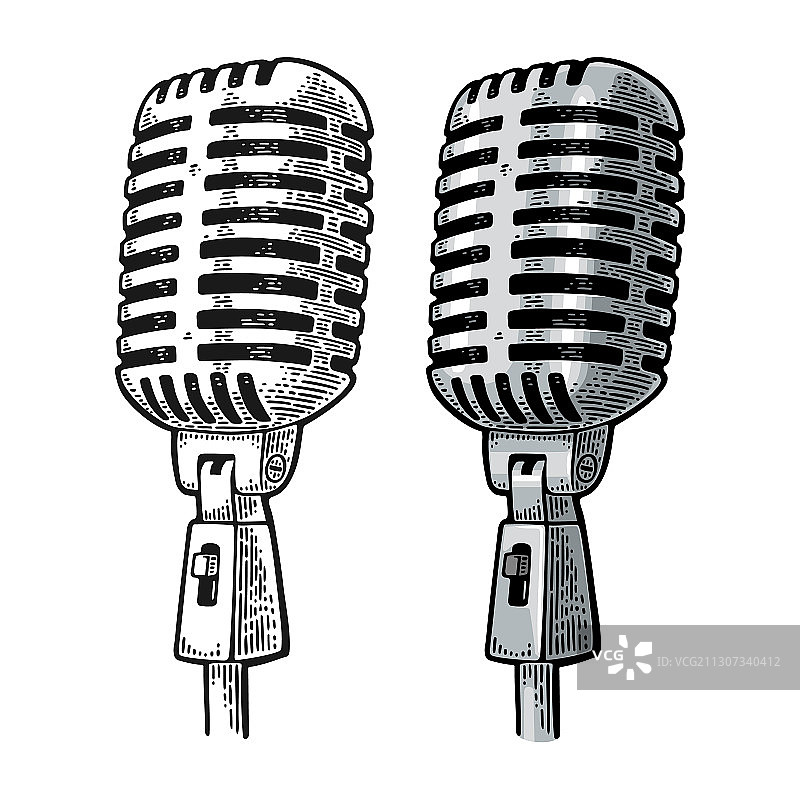 复古黑色麦克风图片素材