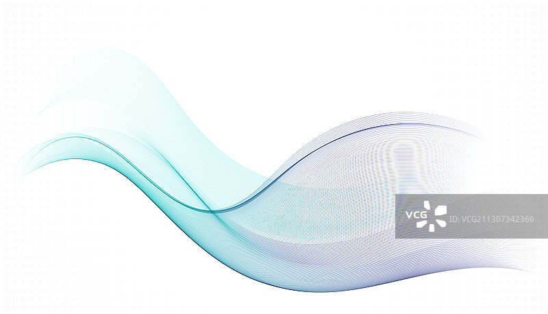 蓝色波浪彩色烟雾透明抽象背景图片素材