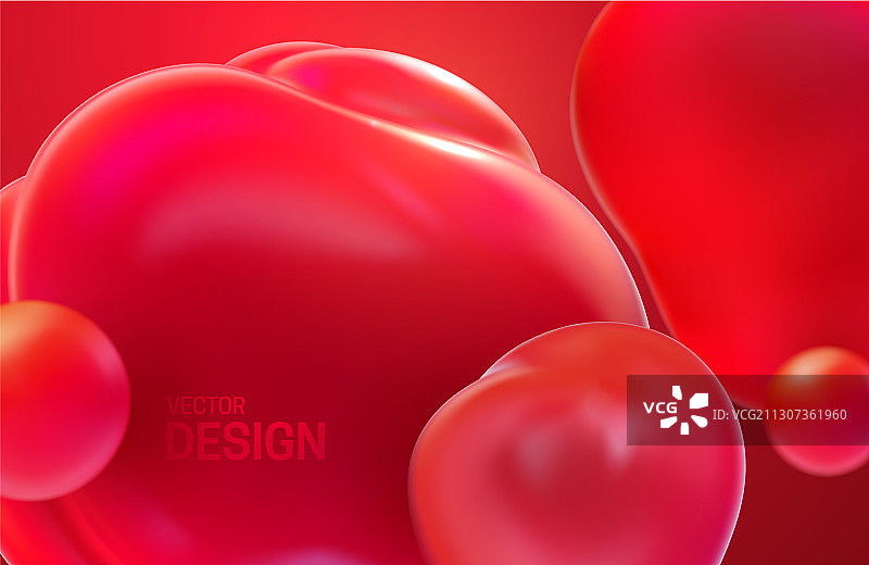 具有动态3D气泡的抽象背景图片素材