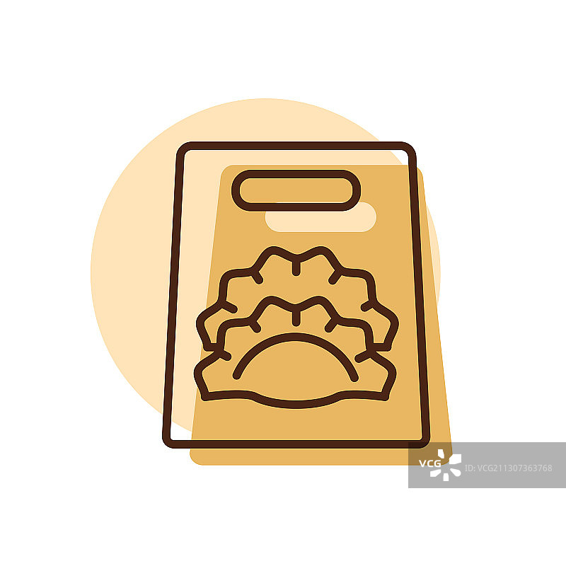 快餐外卖纸袋图标图片素材