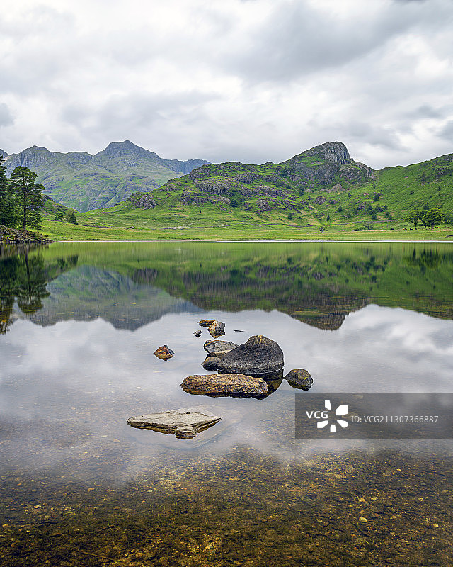 湖对天空的风景图片素材