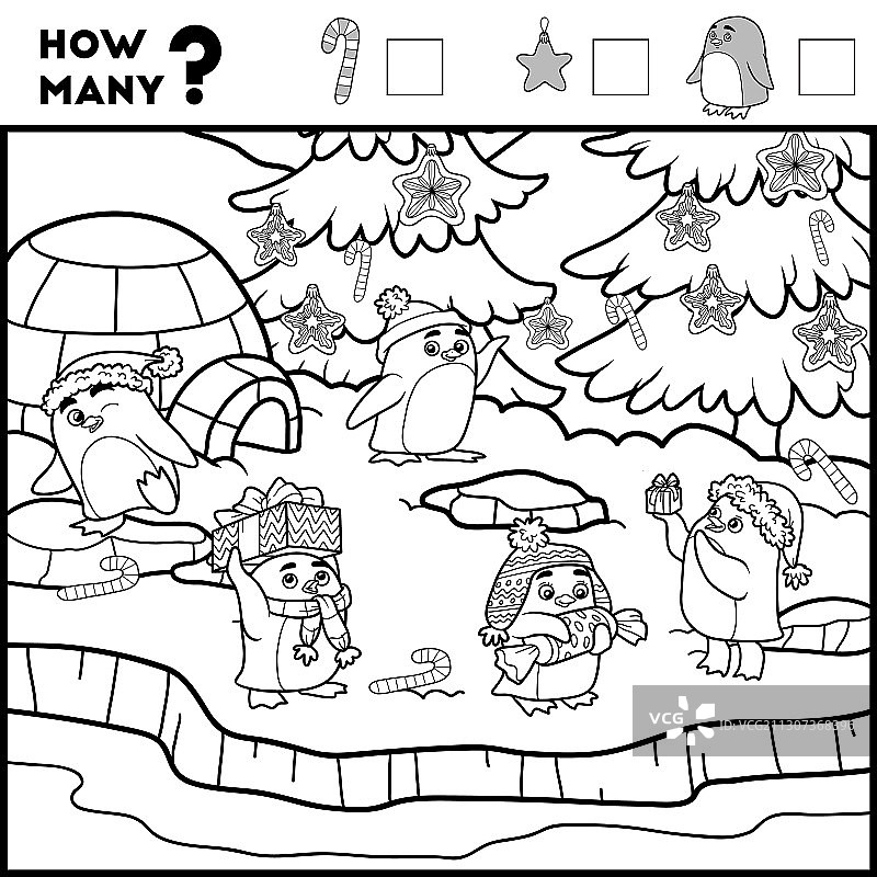 儿童教育计数游戏图片素材