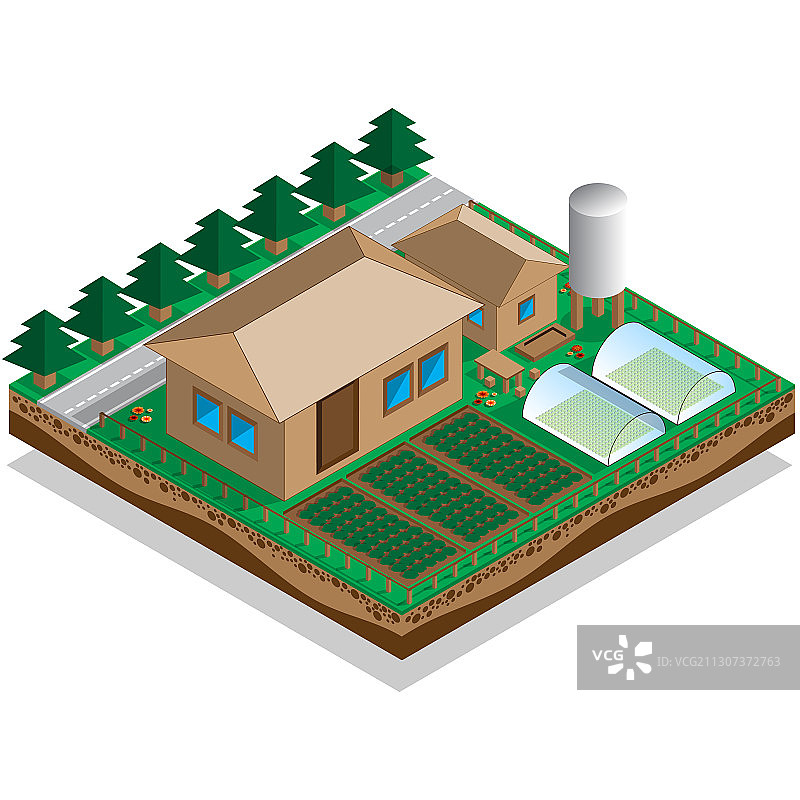 带庭院和花园的房子图片素材
