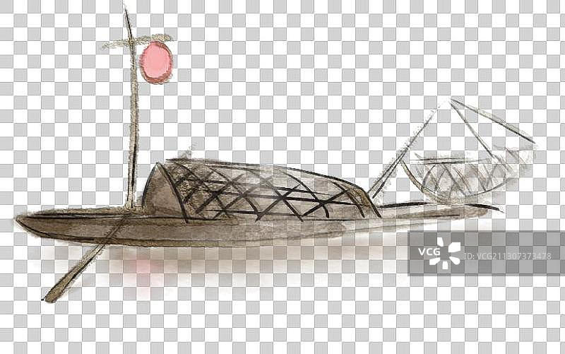 渔船元素插画图片素材