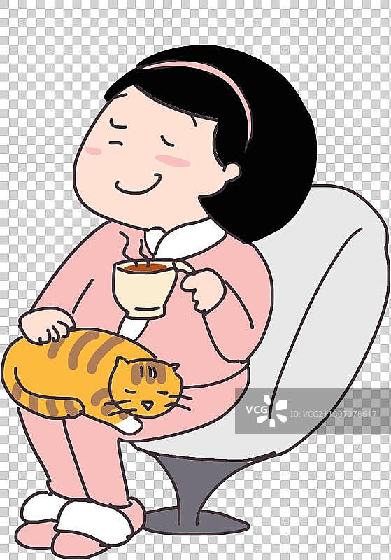 冬日吸猫元素图片素材