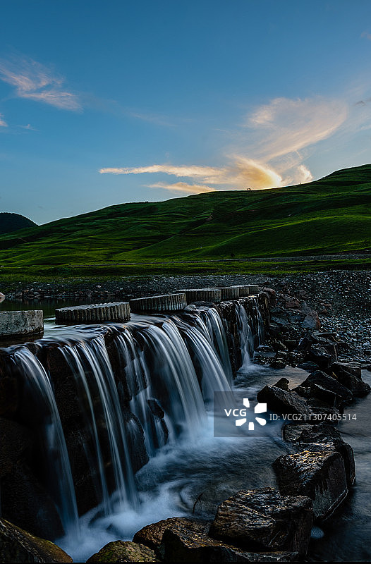 竹子沟日落图片素材