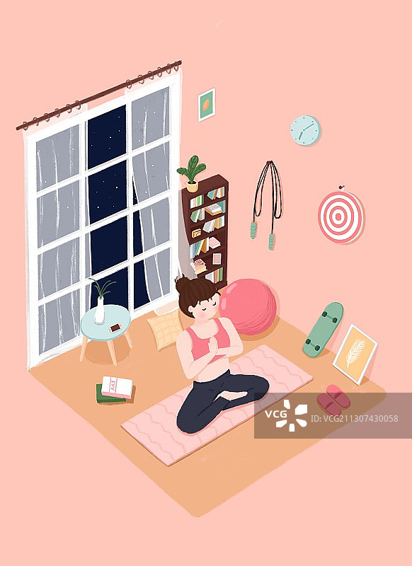 做瑜伽图片素材