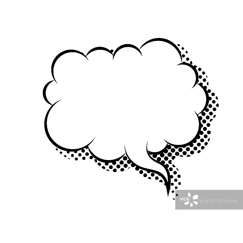 空白云朵对话气泡扁平图标图片素材