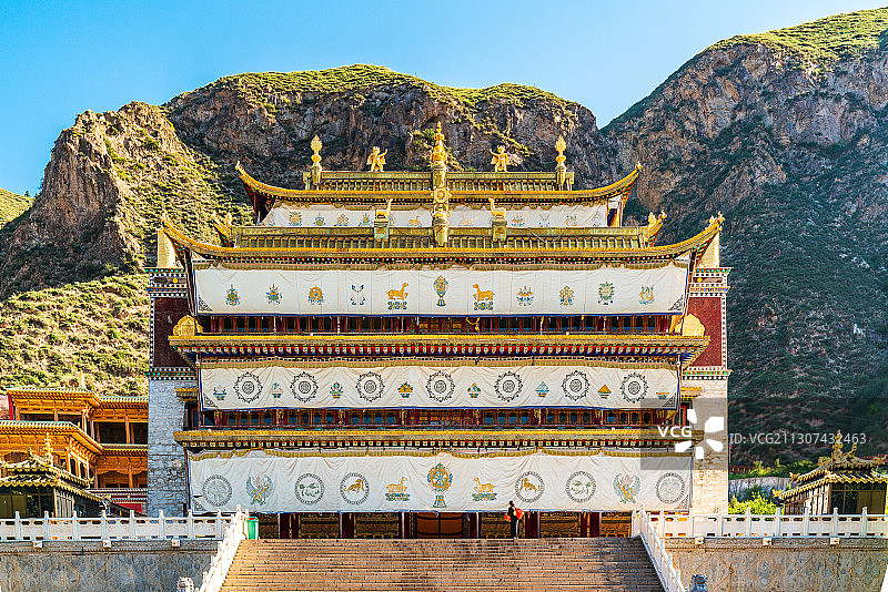 中国甘肃省天祝藏族自治县藏传佛教天堂寺图片素材