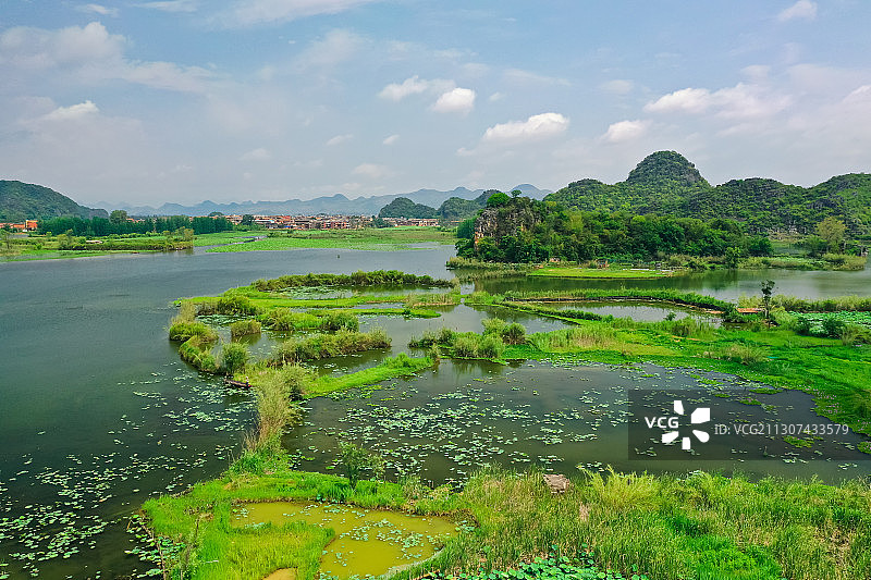 云南文山州丘北县普者黑景区自然风光图片素材