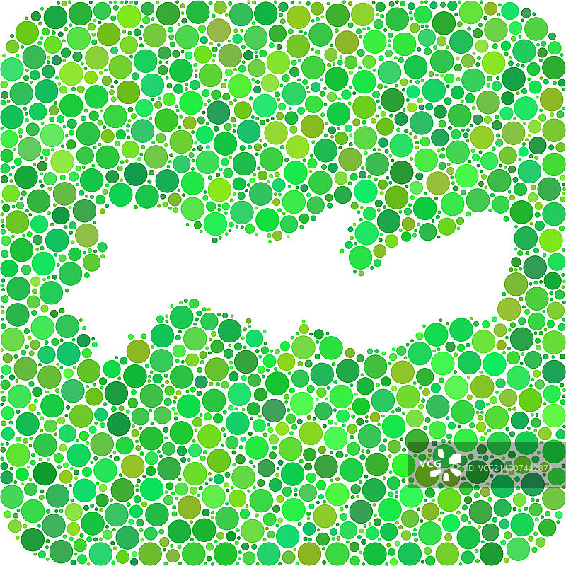 伯南布哥州地图 - 点状拼贴图片素材