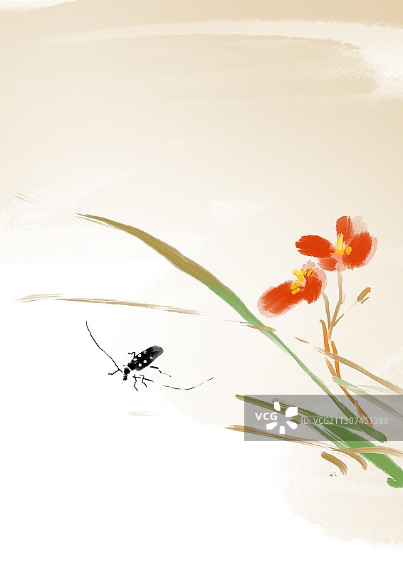 中国诗词插画图片素材