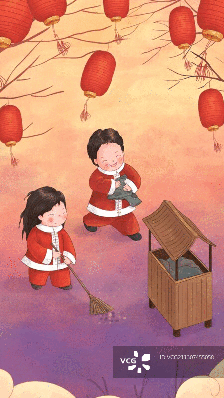 年俗GIF动图正月初六图片素材