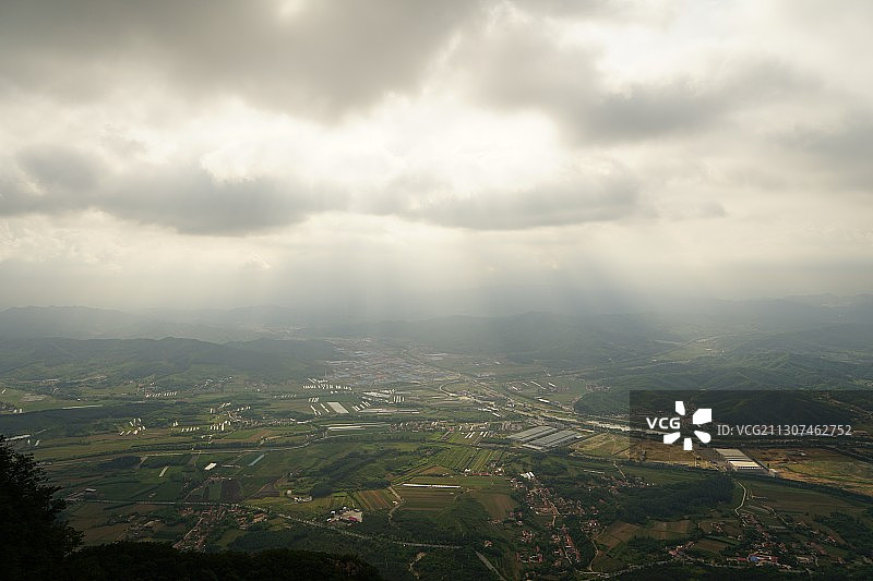 俯瞰古城地貌图片素材