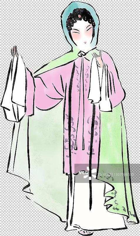 昆曲牡丹亭表演角色人物元素图片素材