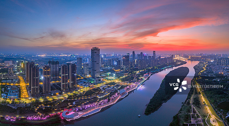 佛山市东平新城夜色图片素材