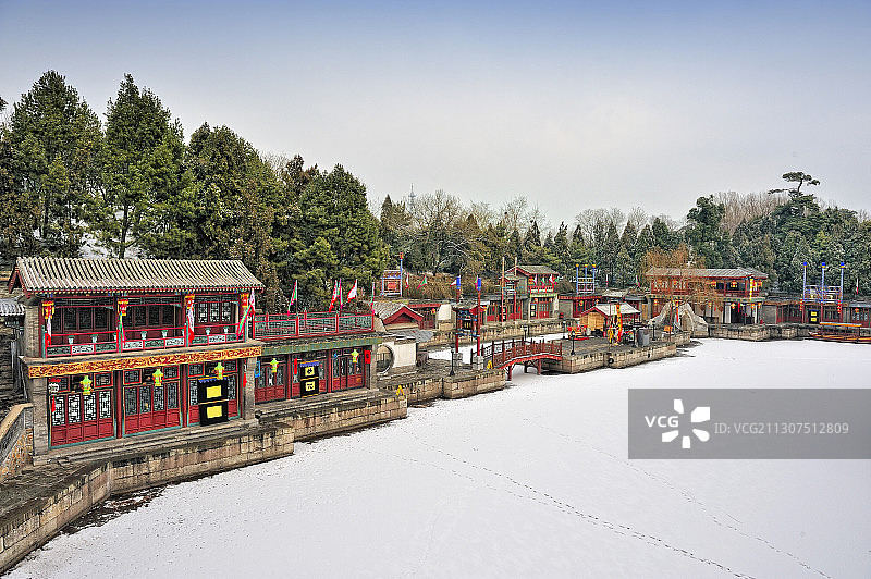 颐和园里的苏州街图片素材