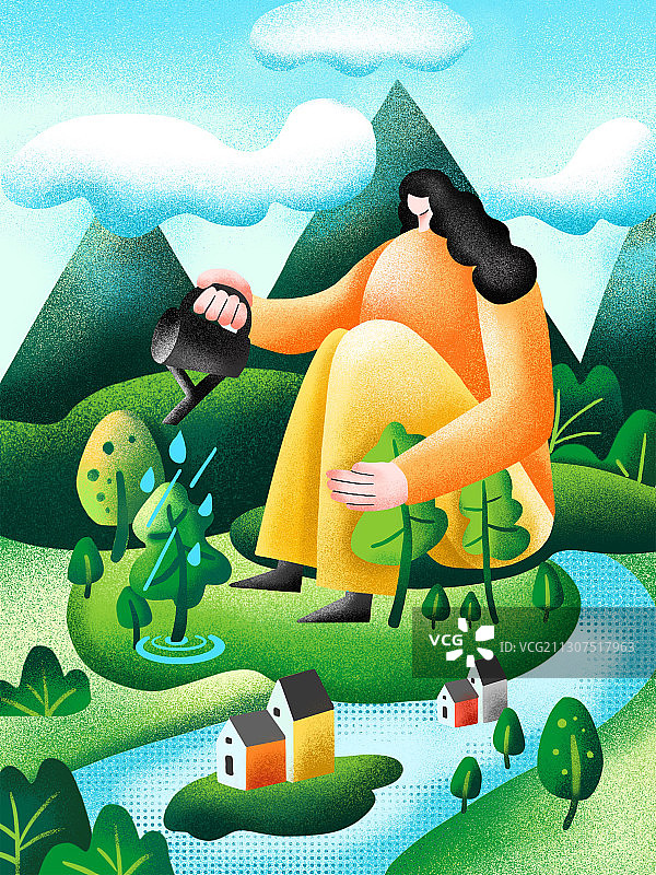 环保植树节图片素材