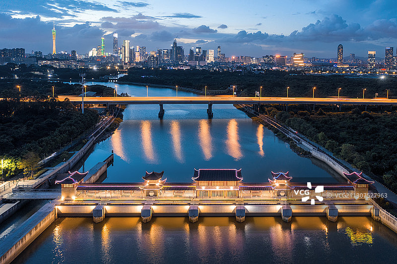 广州古建筑与广州地标建筑群图片素材