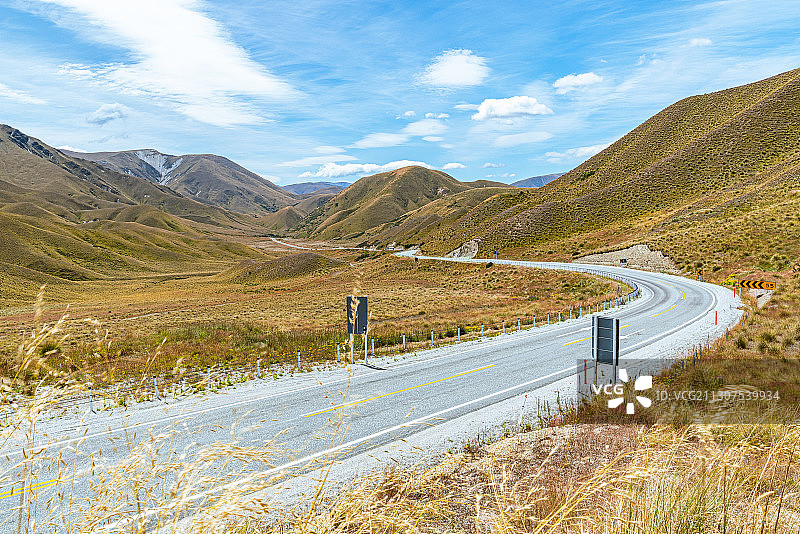 新西兰 从特卡波到瓦纳卡的路上图片素材