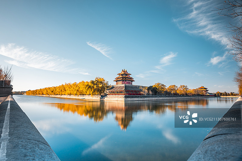 秋日角楼二图片素材