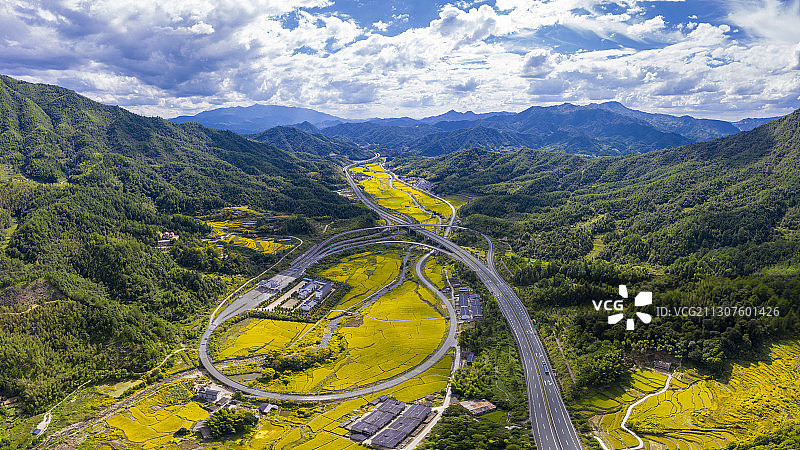 世界自然遗产 国家地质公园 泰宁大田乡全景航拍，局部图图片素材