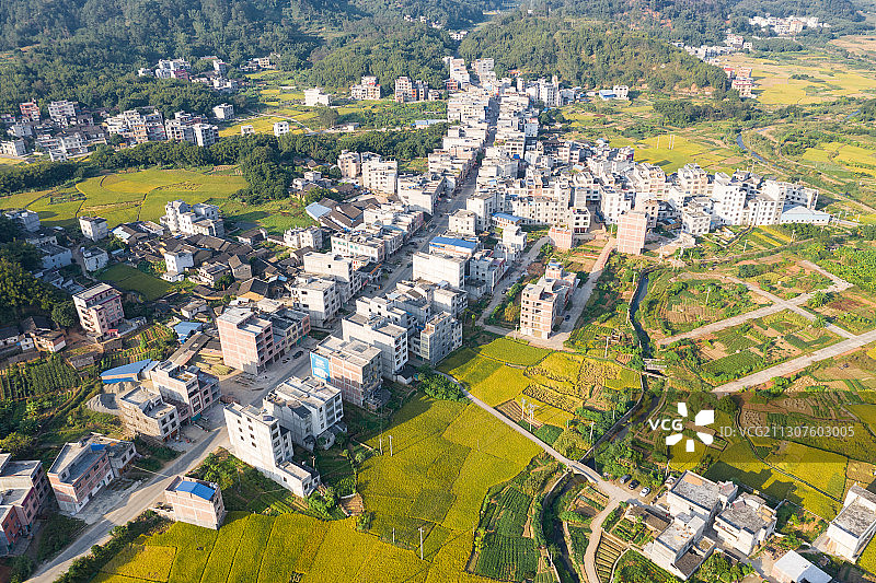 梧州市岑溪市南渡镇盘古秋天的乡村田园风光图片素材