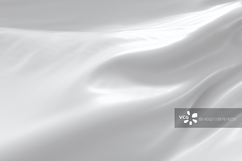 纯白色舞动的布料背景 3D渲染图片素材