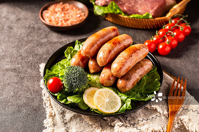 纯肉烤香肠图片素材
