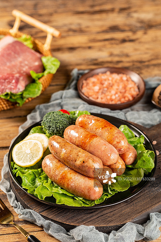 纯肉烤香肠图片素材