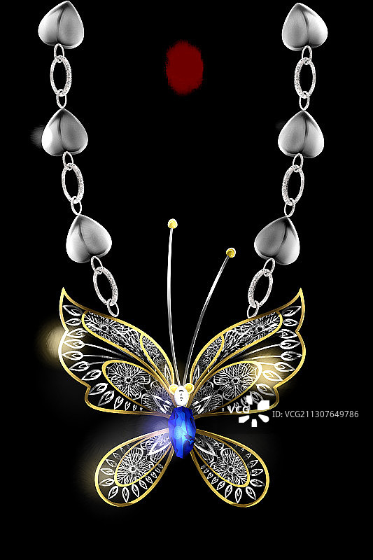 古风首饰配饰插画图片素材