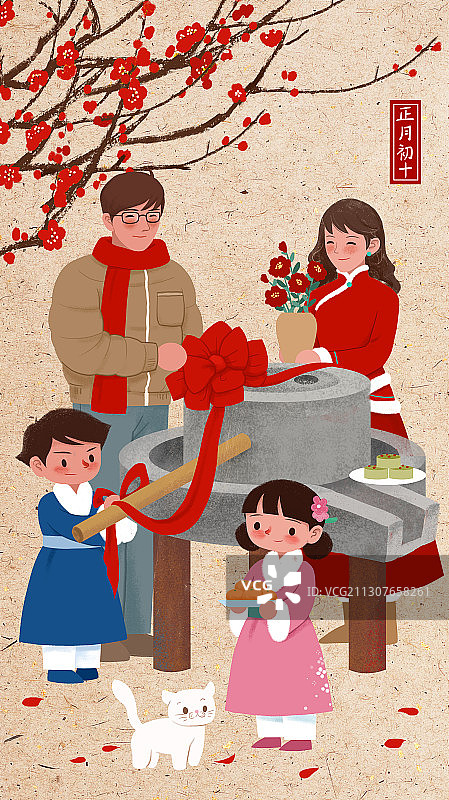 年俗正月初十图片素材