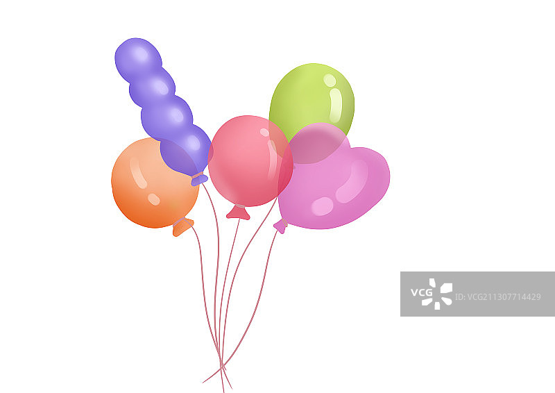 卡通节日儿童气球玩具插画图片素材