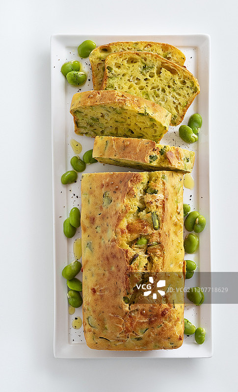 蚕豆斯卡莫扎奶酪蛋糕图片素材