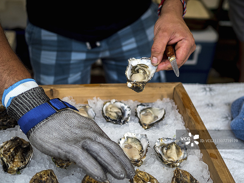 鲜开生蚝图片素材