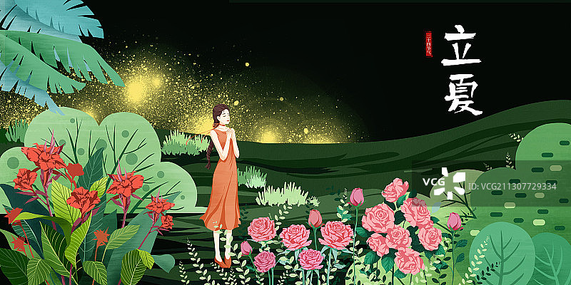 仲夏夜的祈祷图片素材