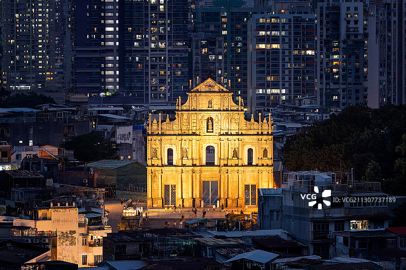 大三巴牌坊图片素材