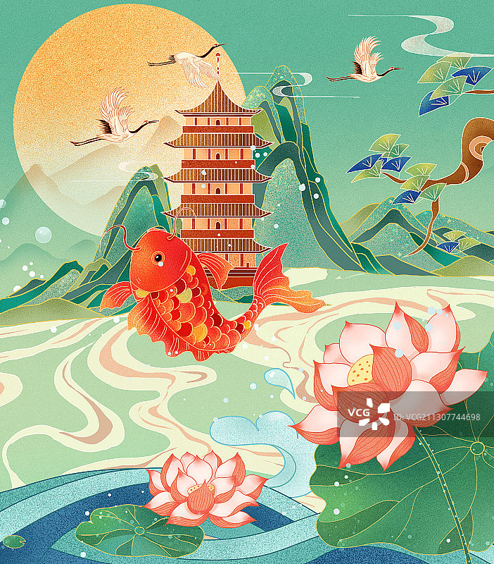 牛年插画牛转乾坤图片素材