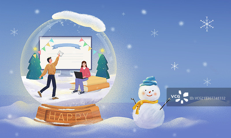 圣诞唯美水晶球图片素材