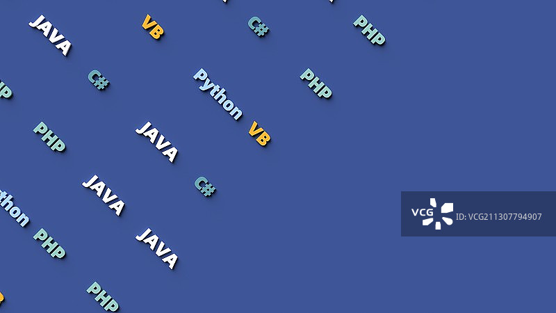 3D渲染编程语言概念插图图片素材